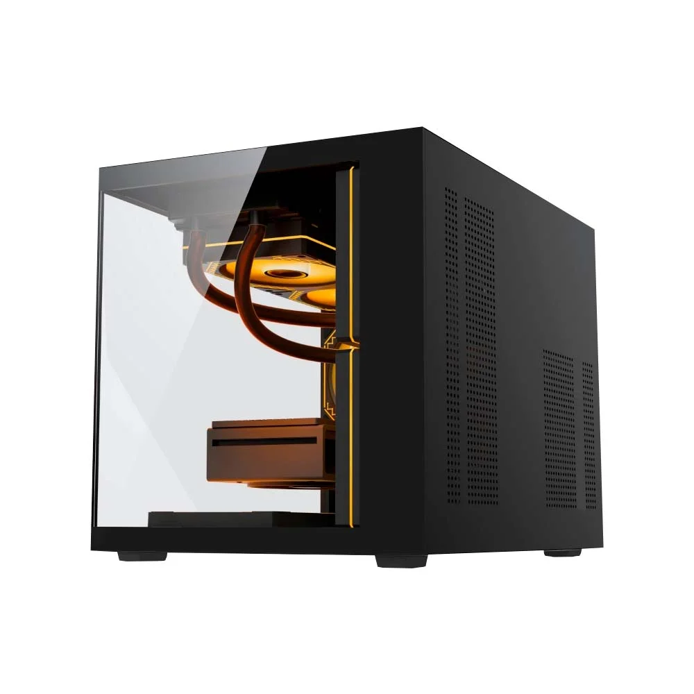 Gabinete Gamer Duex Aquario, Mid-tower, Lateral E Frontal De Vidro, Preto, 3x Fans ARGB - Dxga325bk