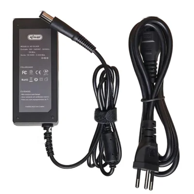 Carregador Fonte Para Notebook Dell Inspiron Latitude Vostro 65w 19.5v- 3.34a Pino Grosso (7.4 X 5.0 Mm)- Dl65b