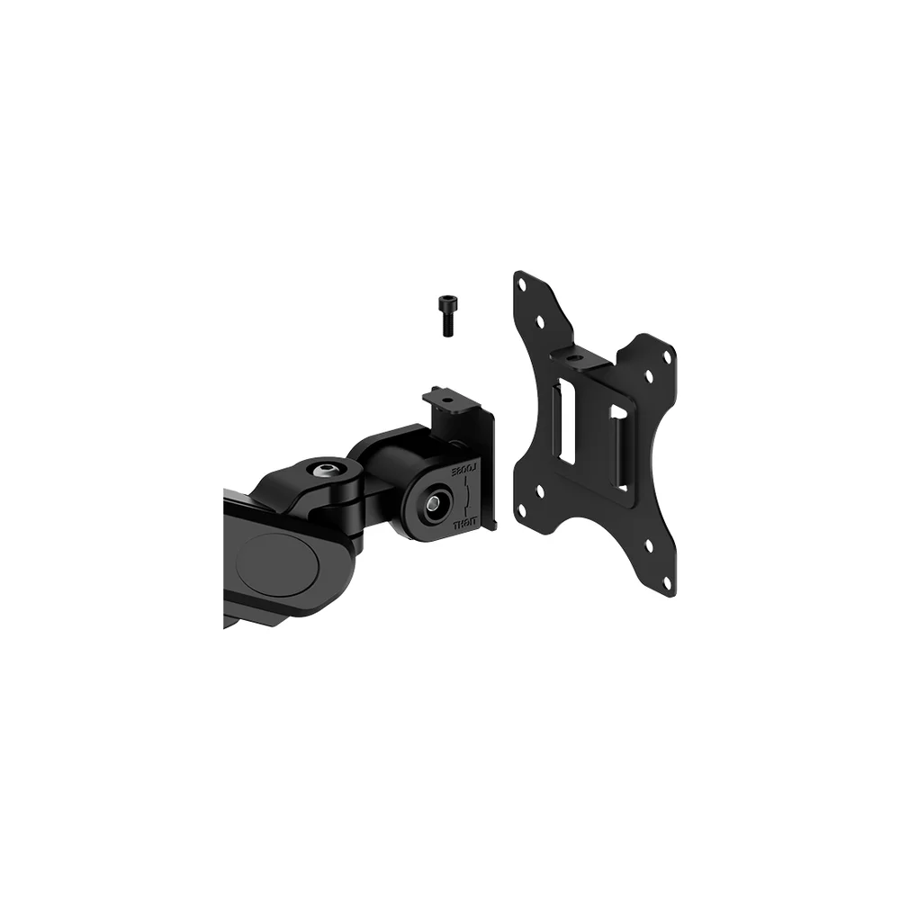 Imagem 5 de 5 do produto Suporte Articulado Clanm Cs24 Para 2 Monitores 13-32" Vesa 75x75 100x100 Com Pistão A Gás Preto