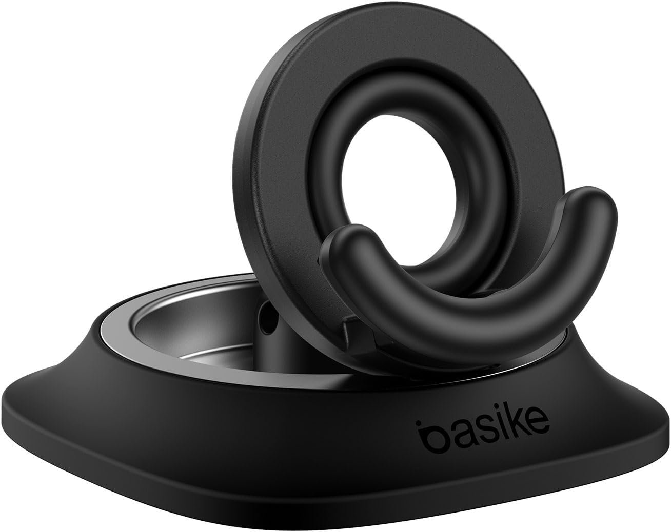 Basike Suporte Para Celular Carro Com Rotação 360°, Inclinação 0-70° E Modo Retrato/paisagem - Ajuste Com Uma Mão, Abs+pc E Silicone, Universal Para C