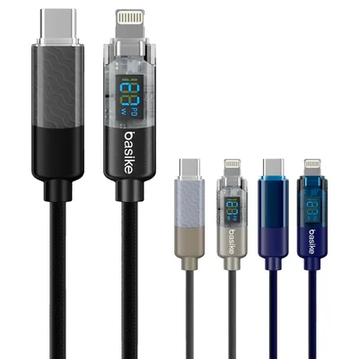 Cabo Lightning Turbo 27w 1 Metro Com Display Digital Basike - Ba-cbo 120