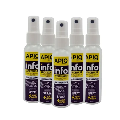 Limpador De Celular -  60ml - Neutro - Kit Com 5 Unidades