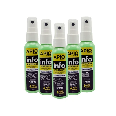 Kit 5 Peças Limpador De Celular-  Tradicional Com Fragrância 60ml