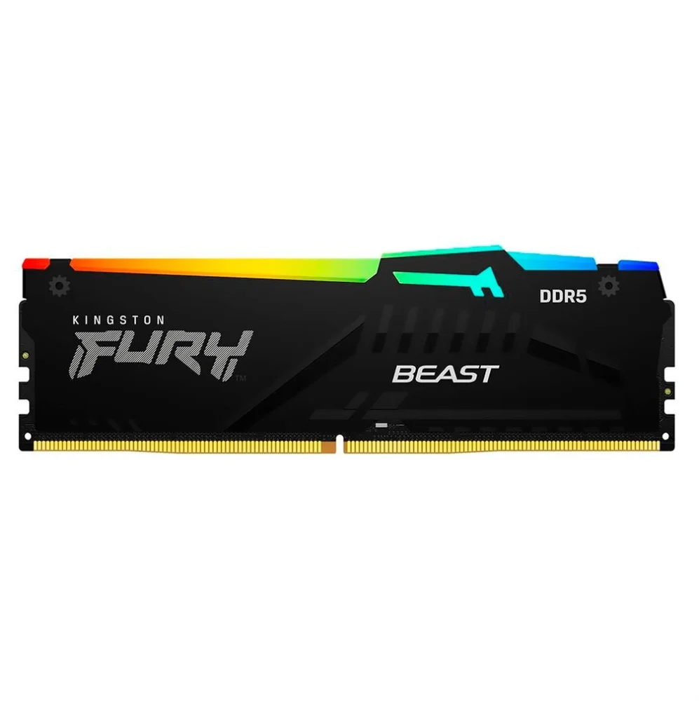 Memória Kingston Fury Beast Black RGB 32gb Ddr5 6000mt/s Cl30
