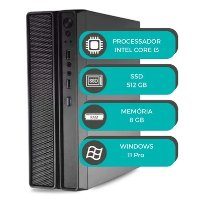 Computador Slim Corei3 6ª Geração 8GB SSD 512gb Win11 Multipc