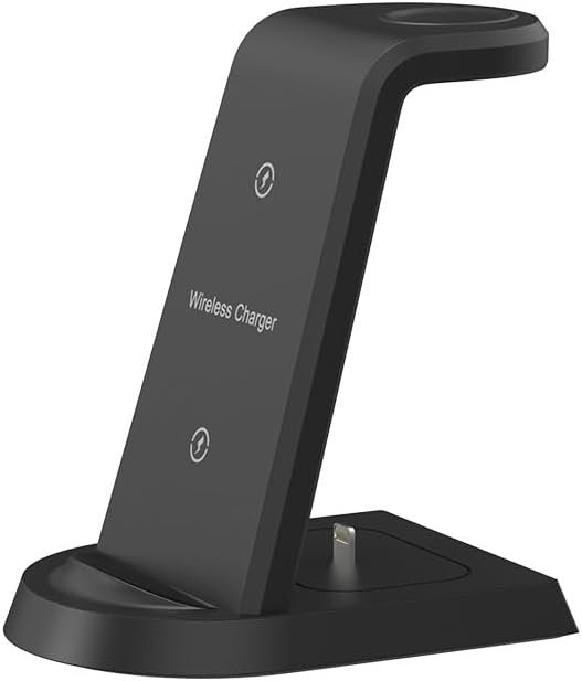 Carregador De Carregamento Sem Fio Vertical Magnético Para Iphone, Airpods E Apple Watch - Kit 3 Em 1