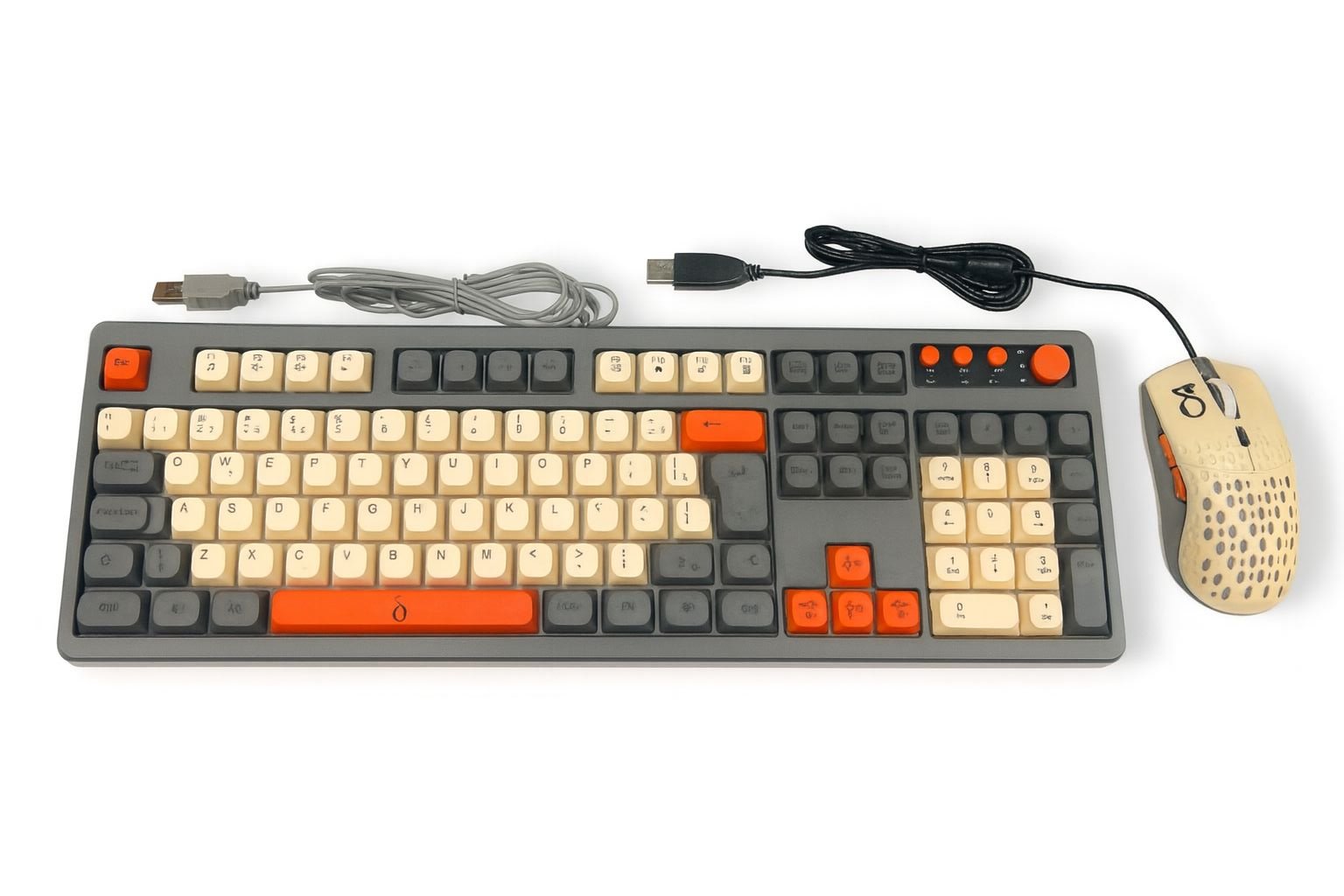 Teclado E Mouse Óptico (Semi-Mecânico) - Com Fio (DELTA-K1756)