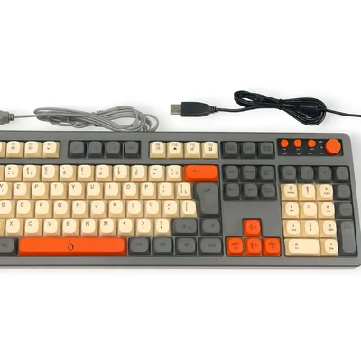 Teclado E Mouse Óptico (Semi-Mecânico) - Com Fio (DELTA-K1756)