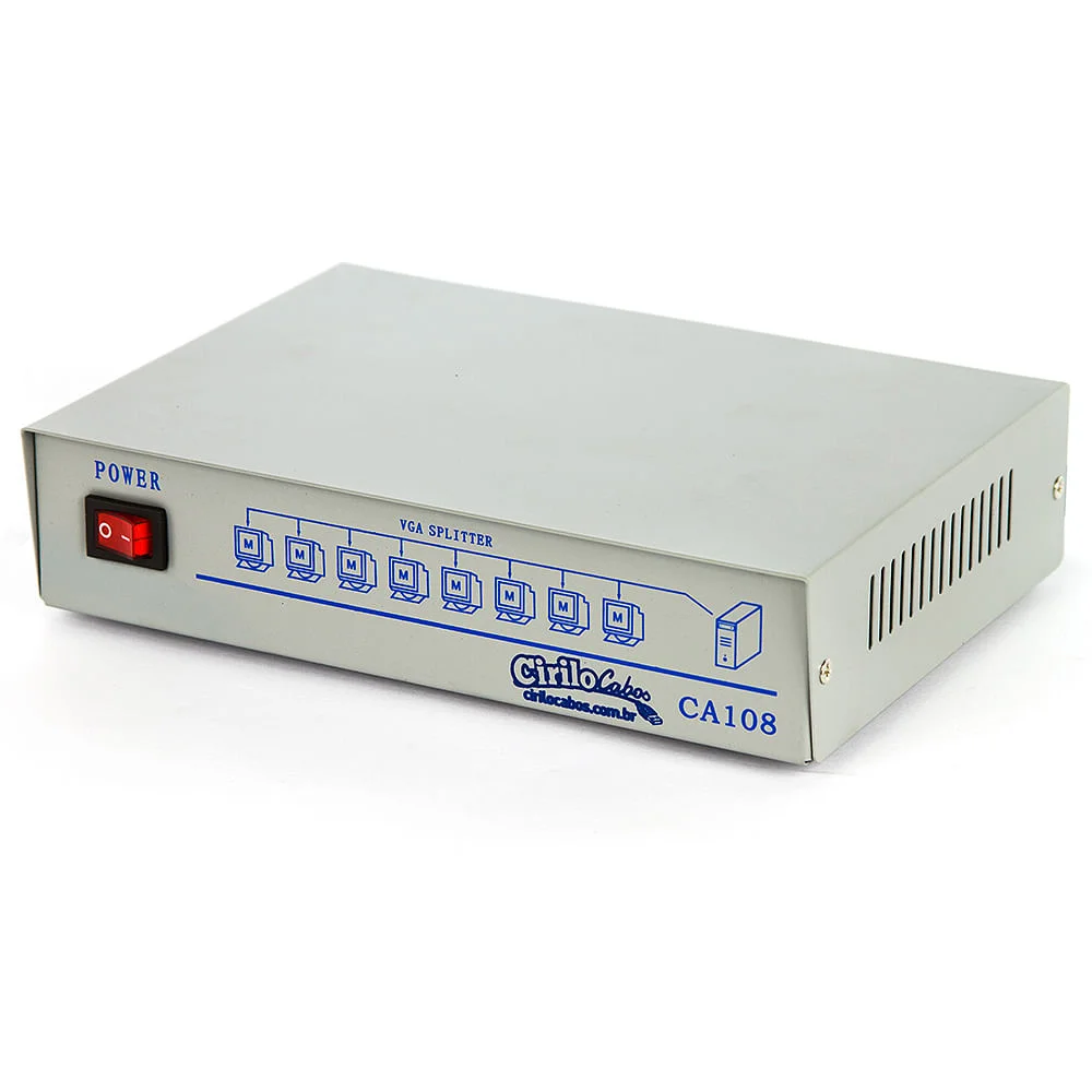 Imagem 2 de 2 do produto Vídeo Splitter 1x8 - Distribuidor De Sinal Vga