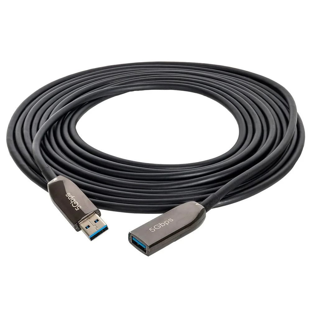 Imagem 2 de 4 do produto Extensor Usb 3.0 Fibra Óptica 25 Metros 25 Mt