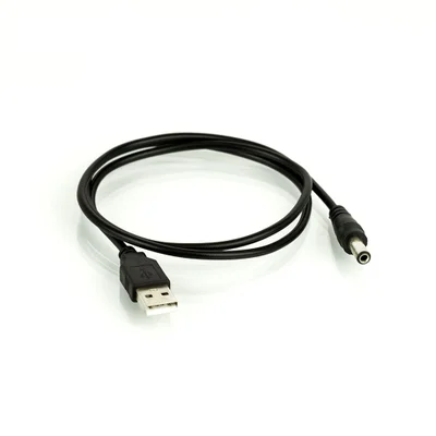 Cabo De Força Usb Para P4 Dc Power Plug Preto
