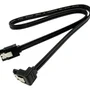 Kit 2 Unid Cabo Sata Iii 6gb/s 90° Preto Com Trava – Conexão Estável Para Hd E SSD