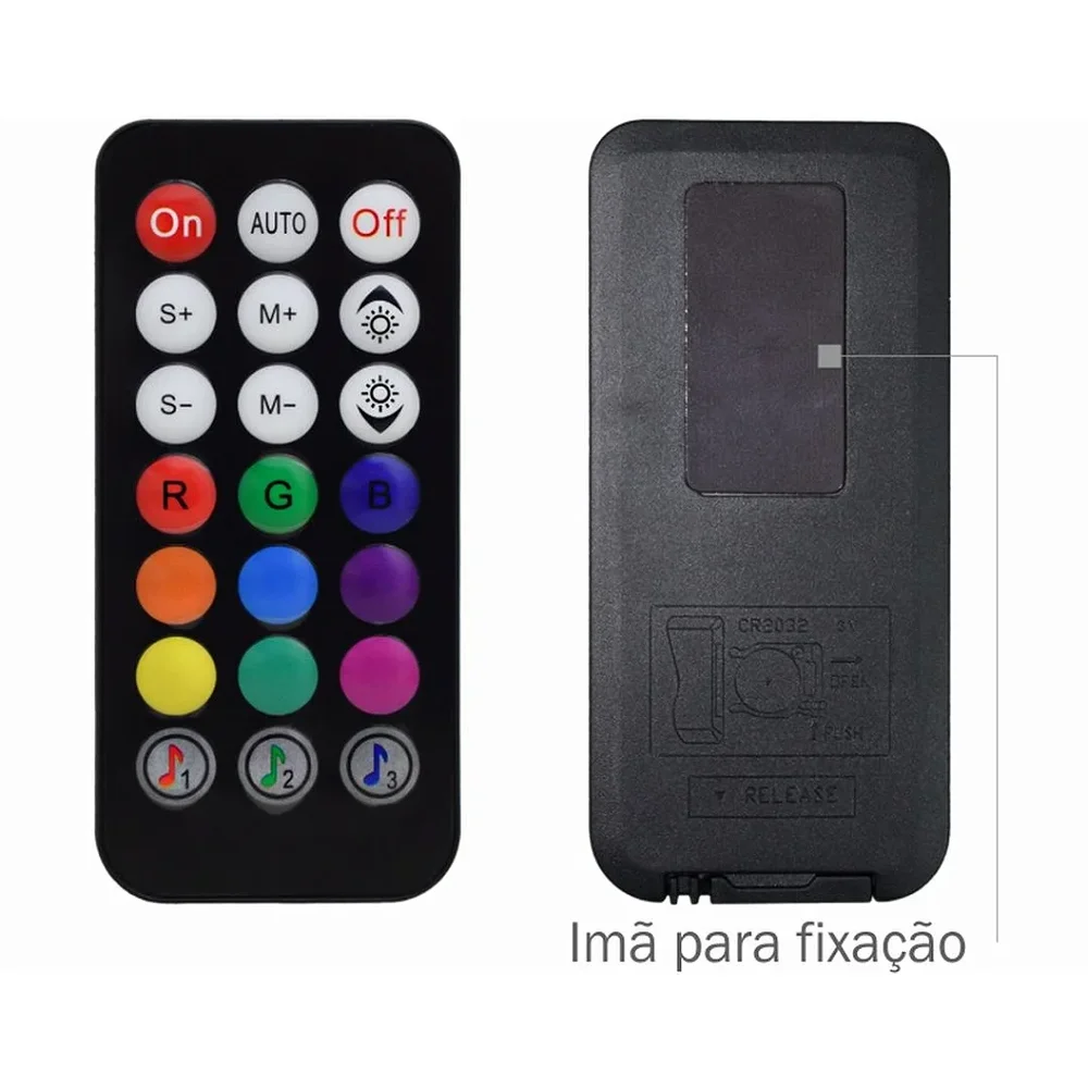 Controladora ARGB K-mex 6 Pinos Para Cooler Para LED Com Controle Remoto E Efeito Rítmico 7