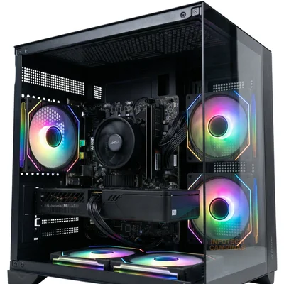 PC Gamer Aquario Preto | Ryzen 5 5600x | Radeon Rx 7600 8GB | 16gb Ram | SSD Nvme 1TB | WINDOWS 11 Pro