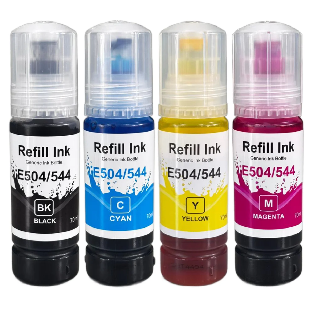 Kit Tinta Compativel P/ Uso Epson T544 T504 L3250 L6191 ( Preto - Ciano - Magenta - Amarelo ) Kit Tinta Compativel P/ Uso Epson T544 T504 L3250 L6191 ( Preto - Ciano - Magenta - Amarelo )