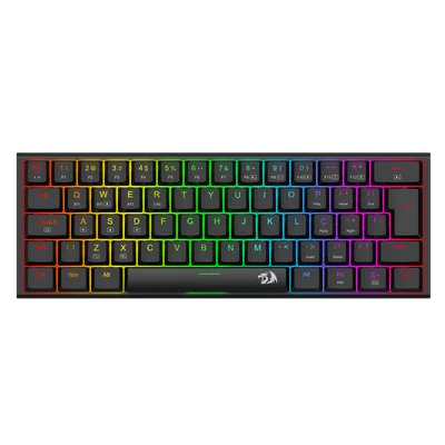 Teclado Mecânico Gamer Redragon Anivia Pro RGB Preto 60% Switch Azul Low Profile K614RGB-pro
