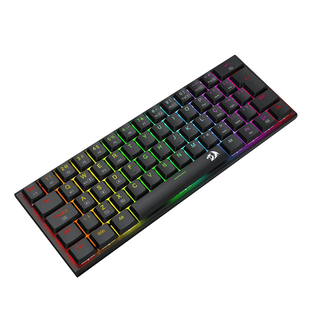 Imagem 3 de 5 do produto Teclado Mecânico Gamer Redragon Anivia Pro RGB Preto 60% Switch Azul Low Profile K614RGB-pro
