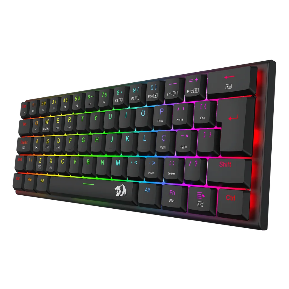 Imagem 5 de 5 do produto Teclado Mecânico Gamer Redragon Anivia Pro RGB Preto 60% Switch Azul Low Profile K614RGB-pro