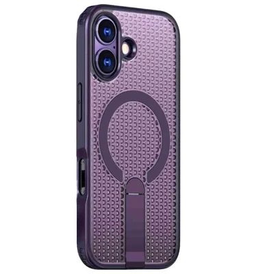 Capa Protetora Magnética para o iPhone 17 - Compatível com Magsafe, Anti-Aquecimento, Suporte Integrado e Carregamento por Aproximação | Cor: Azul