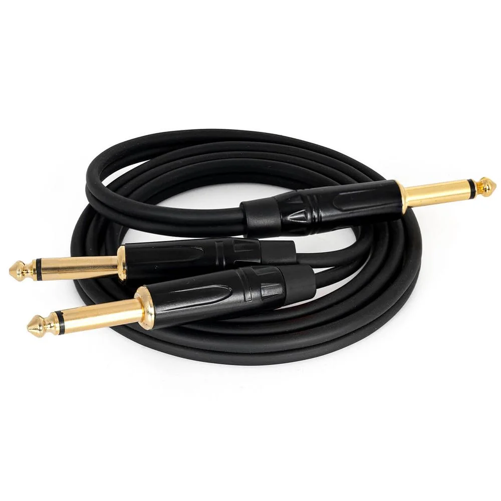 Imagem 3 de 4 do produto Cabo Adaptador Profissional P10 Mono Para 2 P10 Mono 8 Metros Mono 8 Mt