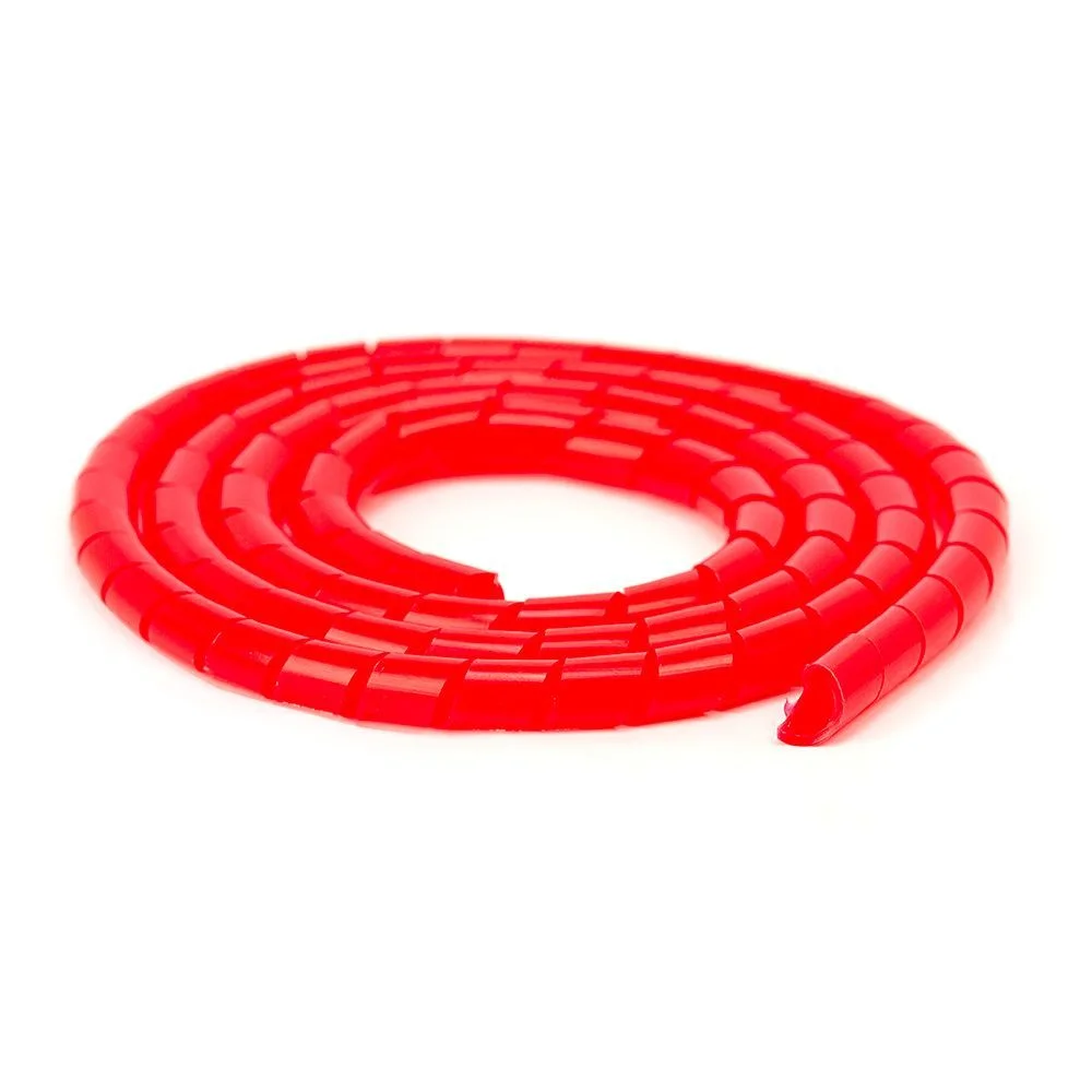 Imagem 2 de 2 do produto Organizador De Fios E Cabos Espiral 1/4 Vermelho 1 Metro 1 Mt
