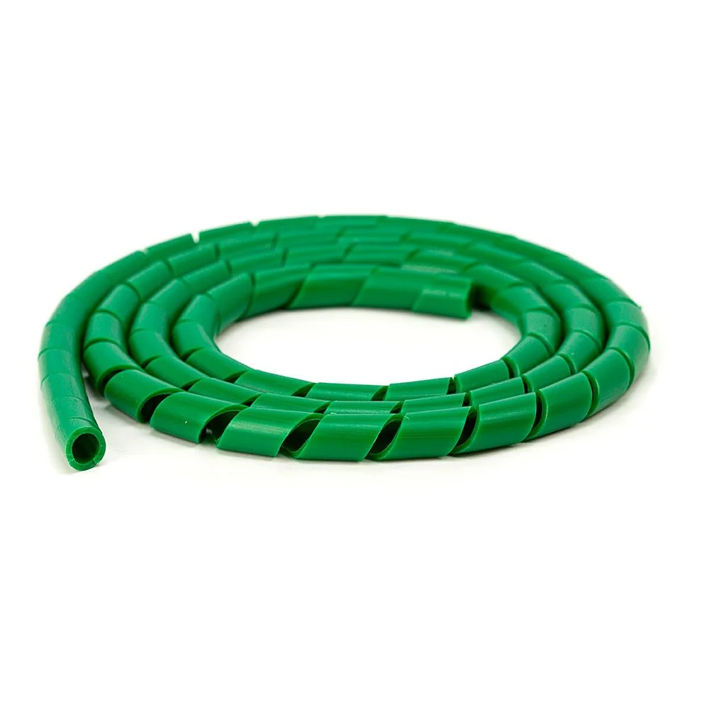 Imagem 2 de 2 do produto Organizador De Fios E Cabos Espiral 1/4 Verde 1 Metro 1 Mt