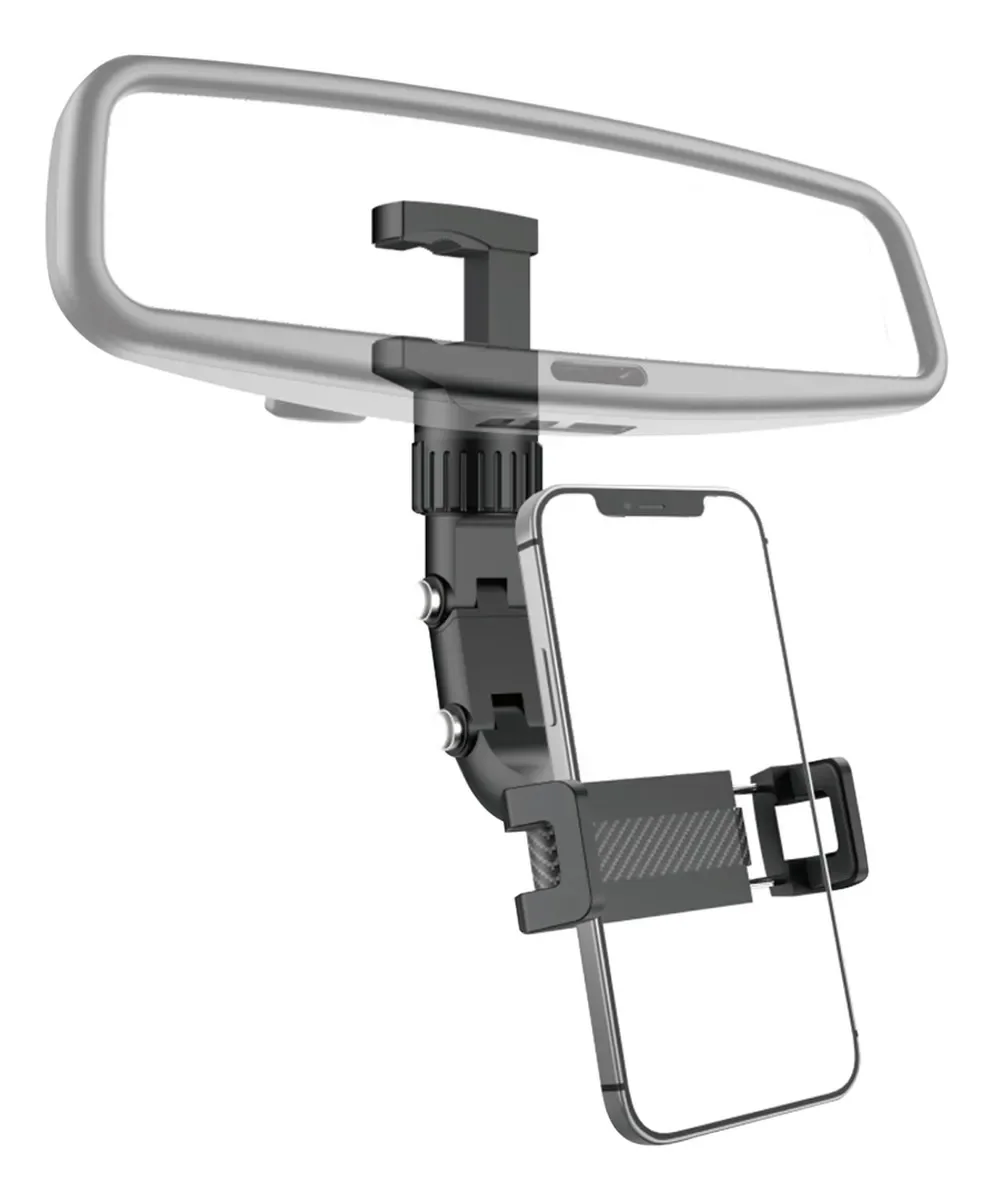 Suporte De Celular Para Carro Cj-61 H'maston Espelho Preto