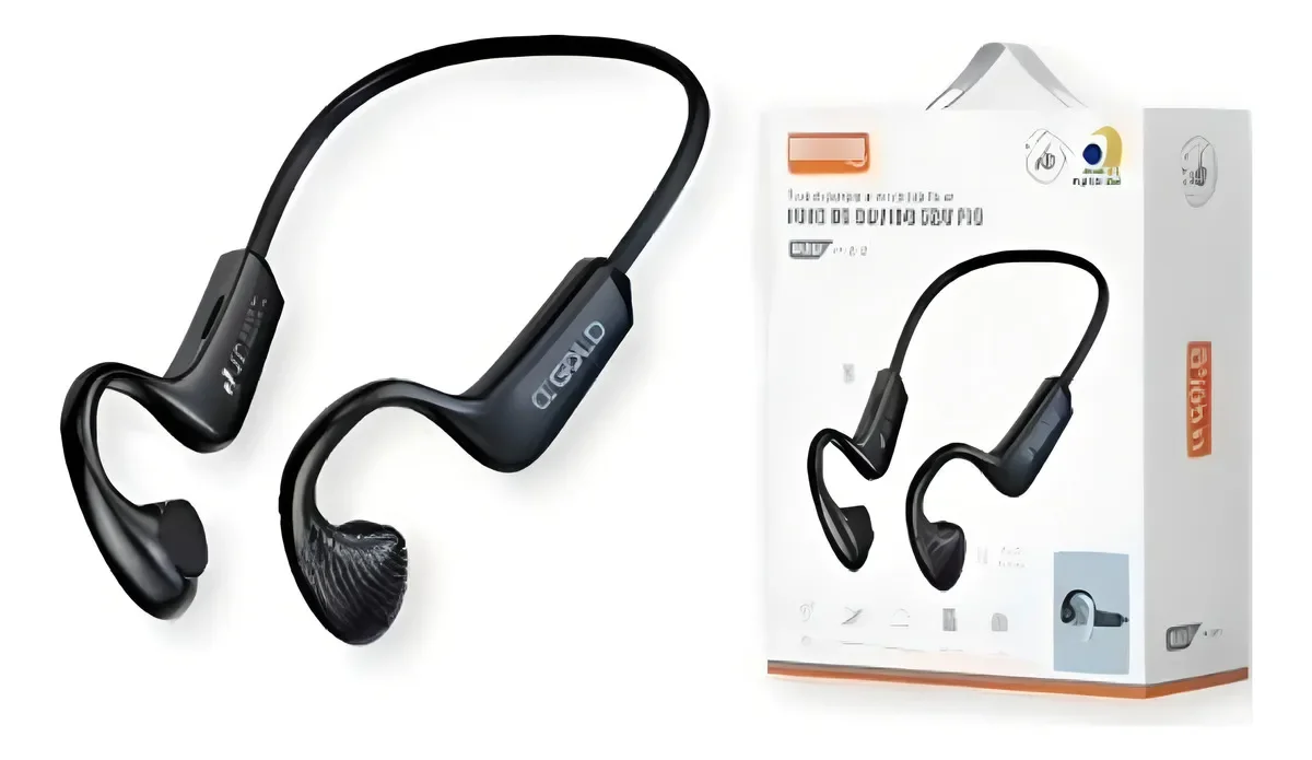 Fone Condução Óssea Fn-b30 Bluetooth 5.3 Preto Academia Corrida Resistente À Água