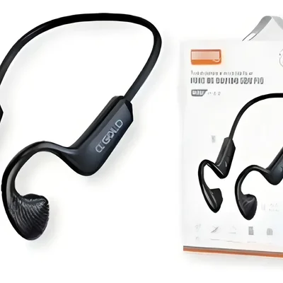 Fone Condução Óssea Fn-b30 Bluetooth 5.3 Preto Academia Corrida Resistente À Água