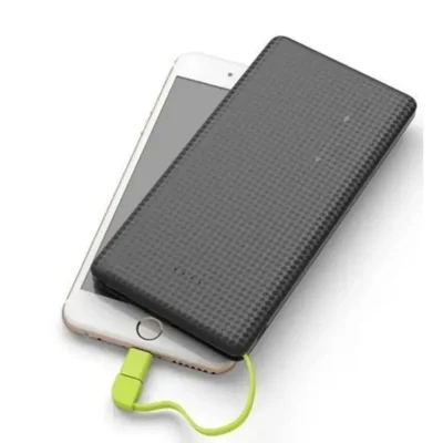 Carregador Portátil Powerbank 5000mah E’spada Com 3 Adaptadores Tipo C, Ios E Micro Universal