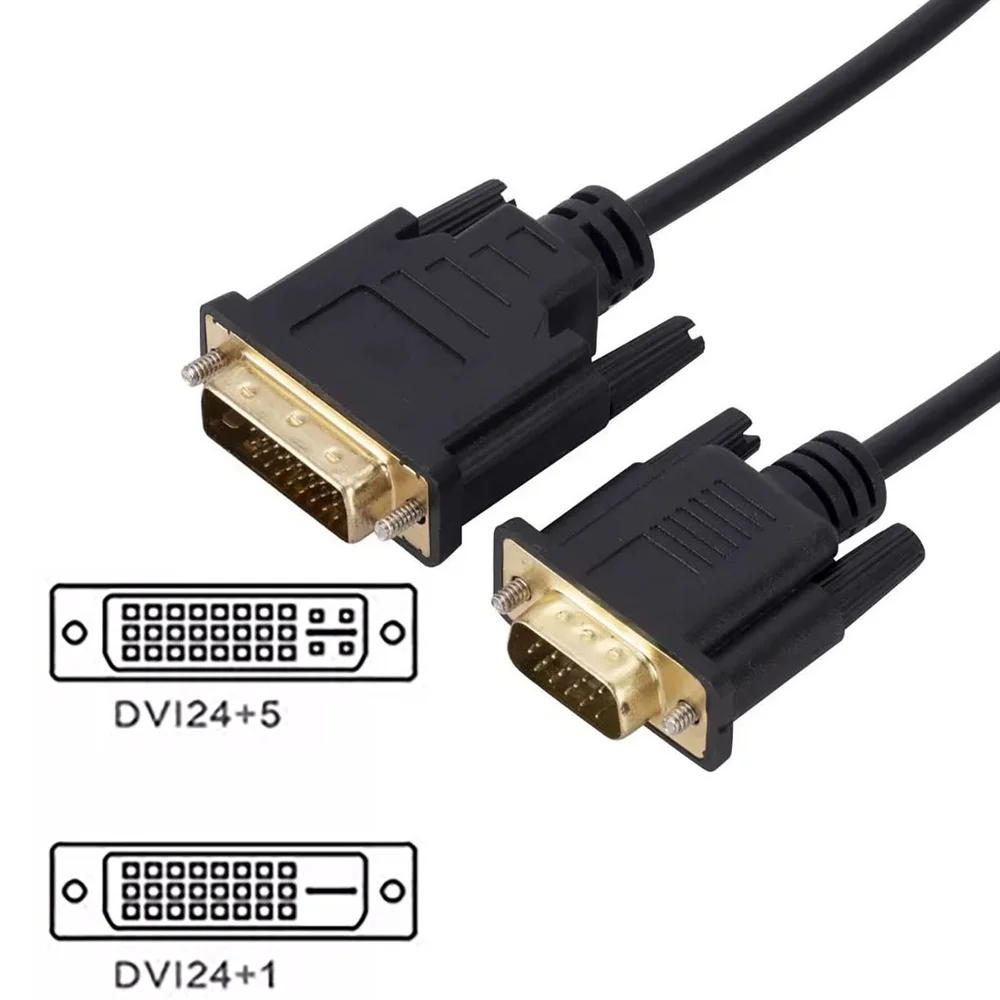 Imagem 3 de 4 do produto Cabo Dvi-d 24+5 X Vga 1,5m Excelente Qualidade