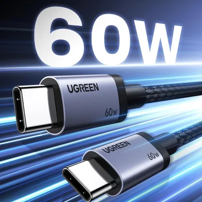 Ugreen Cabo Usb C 20v/3a 60w Pd 3.0 ( 1 Metro, Nylon ) Carregamento Rápido Compatível Iphone 17 Pro Max Air 16 15 Ipad Galaxy S25 Plus Ultra S24 Etc.