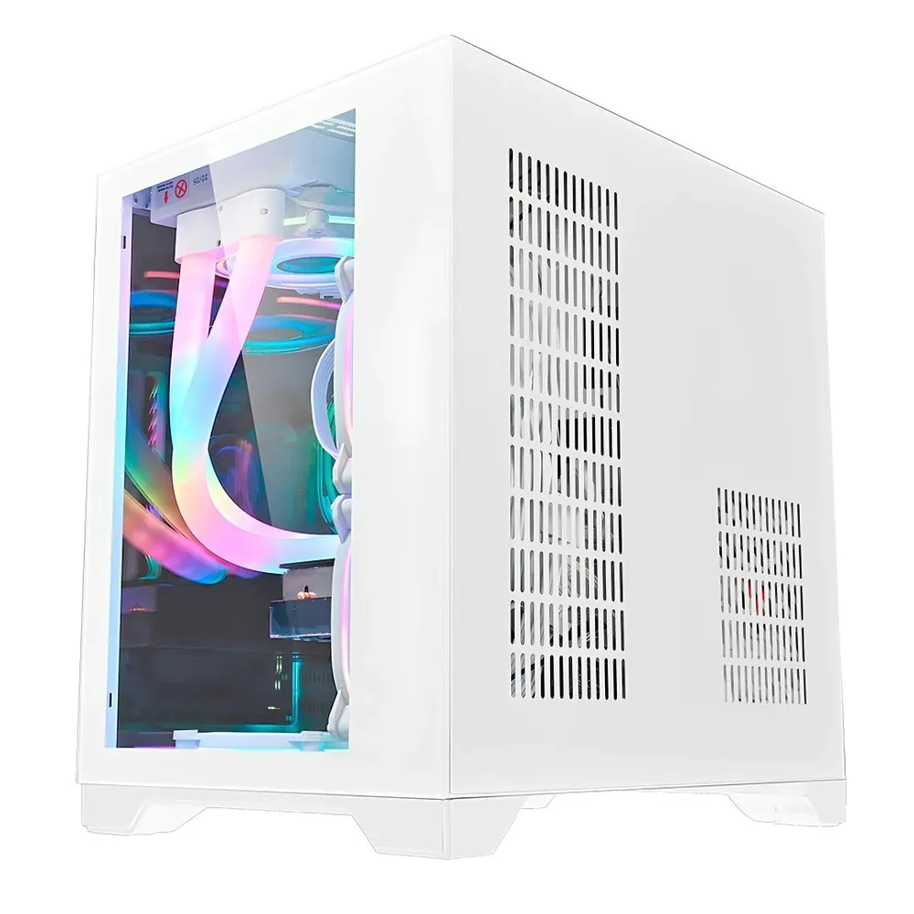 Imagem 3 de 5 do produto Gabinete Gamer Aquário Orion Metalred M7 Sem Fans - Branco