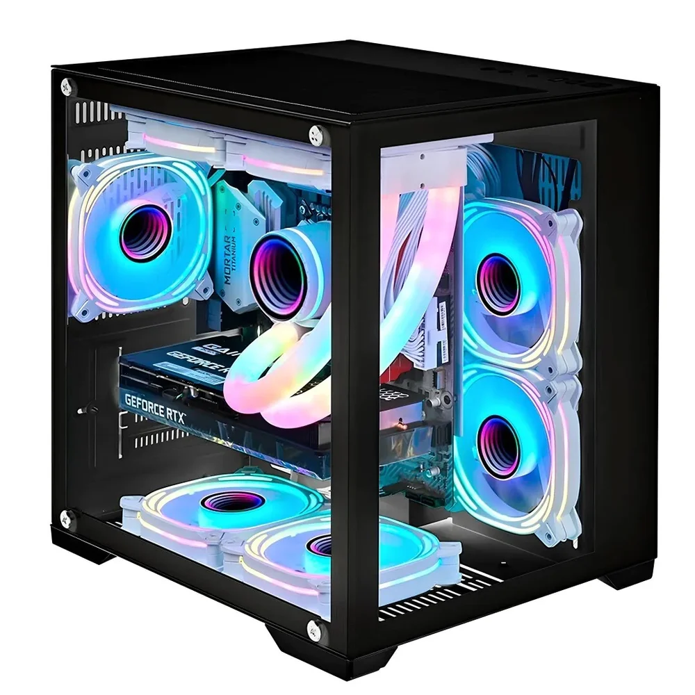 Gabinete Gamer Aquário Orion Metalred M7 Sem Fans - Preto
