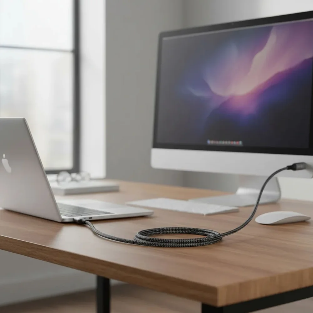 Imagem 3 de 5 do produto Cabo Usb-c 3.1 Thunderbolt 3 X Displayport 4k 60hz 3 Metros