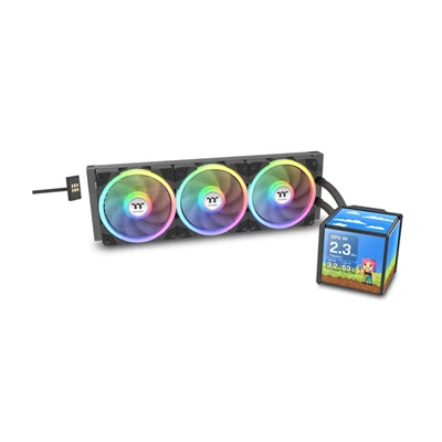 Water Cooler Thermaltake Minicube 360 Ultra, ARGB Sync, Preto, 360mm, Tela Quad-lcd, 3,95"