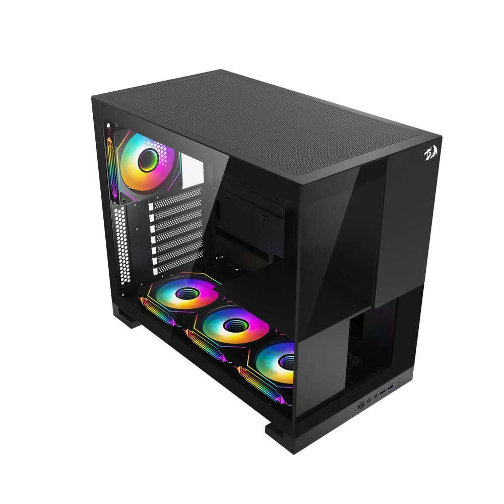 Imagem 3 de 5 do produto Gabinete Gamer Redragon Eternal Preto Sem Fans Ca-612b