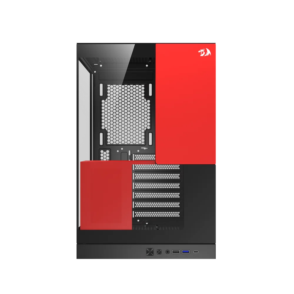 Imagem 3 de 5 do produto Gabinete Gamer Redragon Eternal Preto E Vermelho Sem Fans Ca-612br