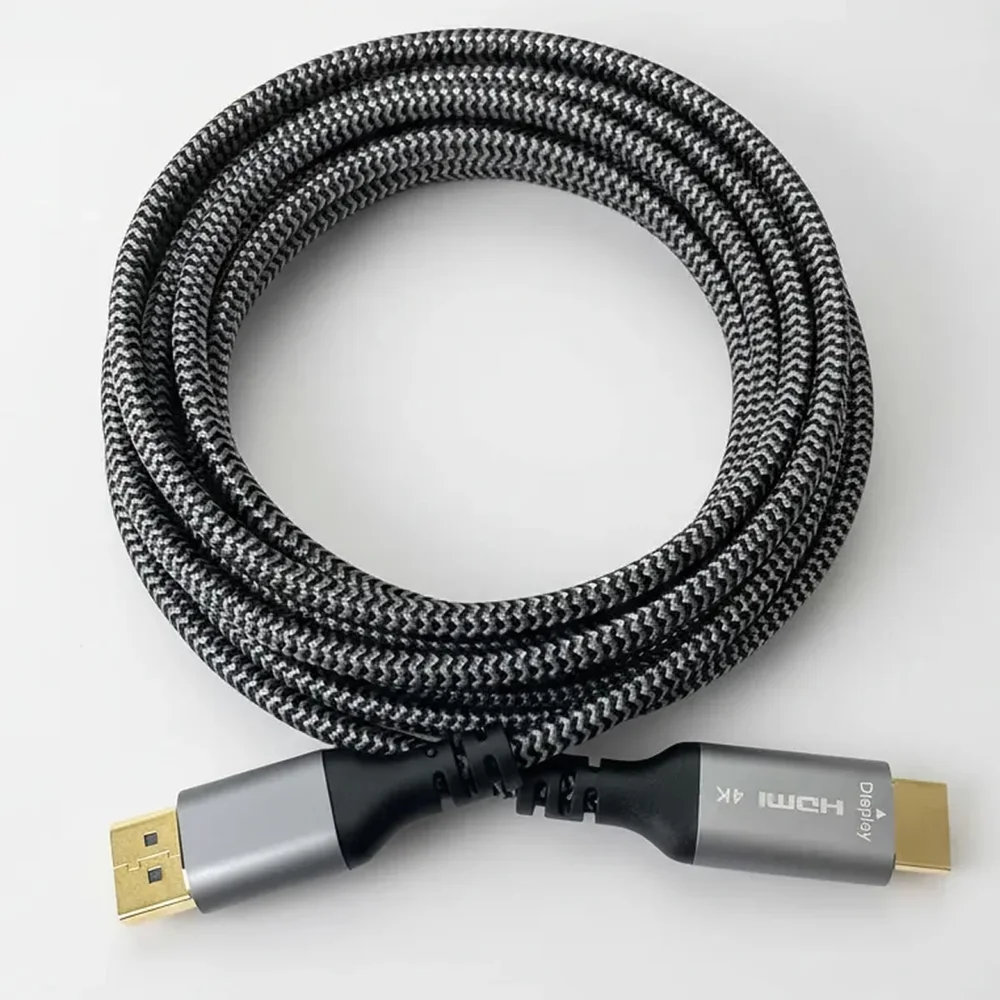 Imagem 5 de 5 do produto Cabo Displayport 1.4 X HDMI 4k 60hz Wincabos Ouro 3 Metros