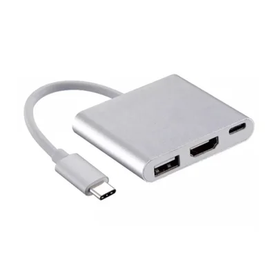 Adaptador Conversor Usb Tipo-c X HDMI 4k Usb 3.0 Tipo-c Fêmea