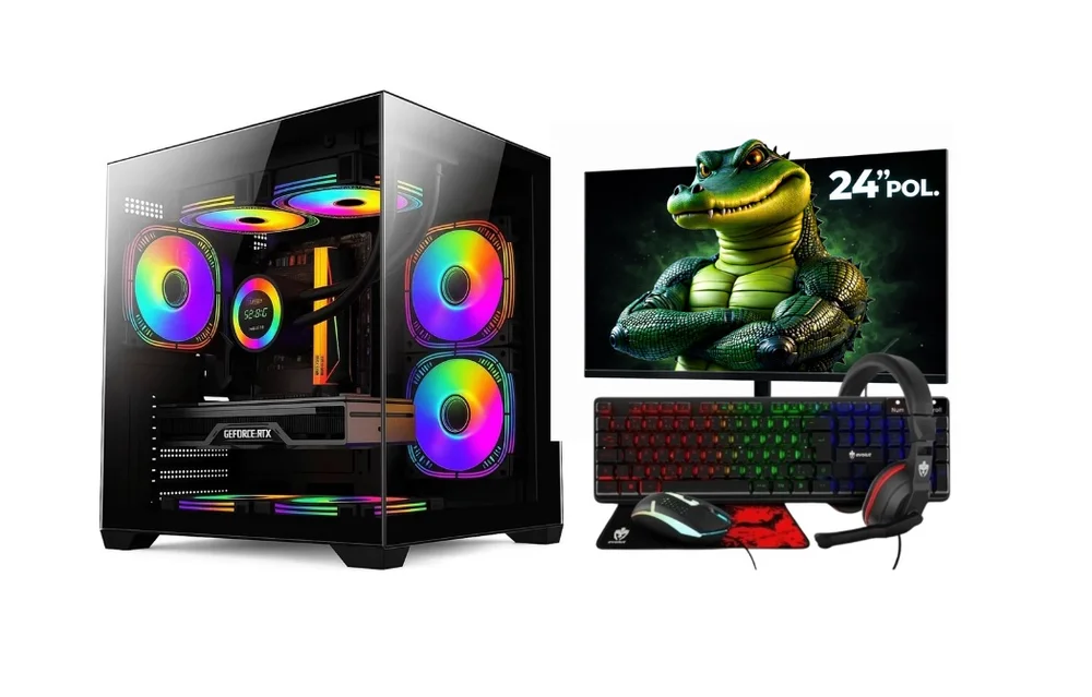 PC Gamer Completo Arvex Amd Ryzen 5 5500, Geforce RTX 5060 8GB, Memória 16gb Ddr4, SSD 480GB