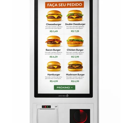 Totem Auto Atendimento 21 " Com Impressora E Leitor