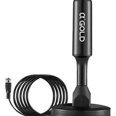 Antena Digital A'gold Externa Interna Hdtv 3m Base Imantada
