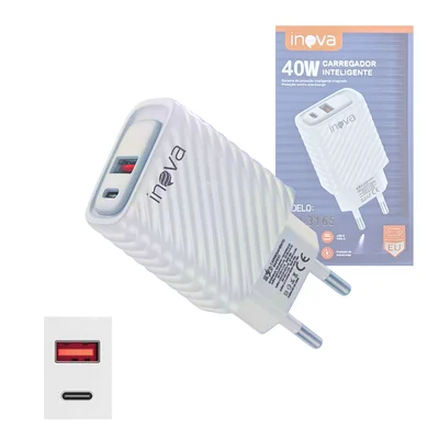 Fonte Carregador 40w Porta Usb E Tipo-c  Car-3165