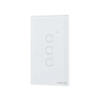 Interruptor Inteligente Wi-fi Touch 3 Teclas Branco Eiw 1003 Intelbras