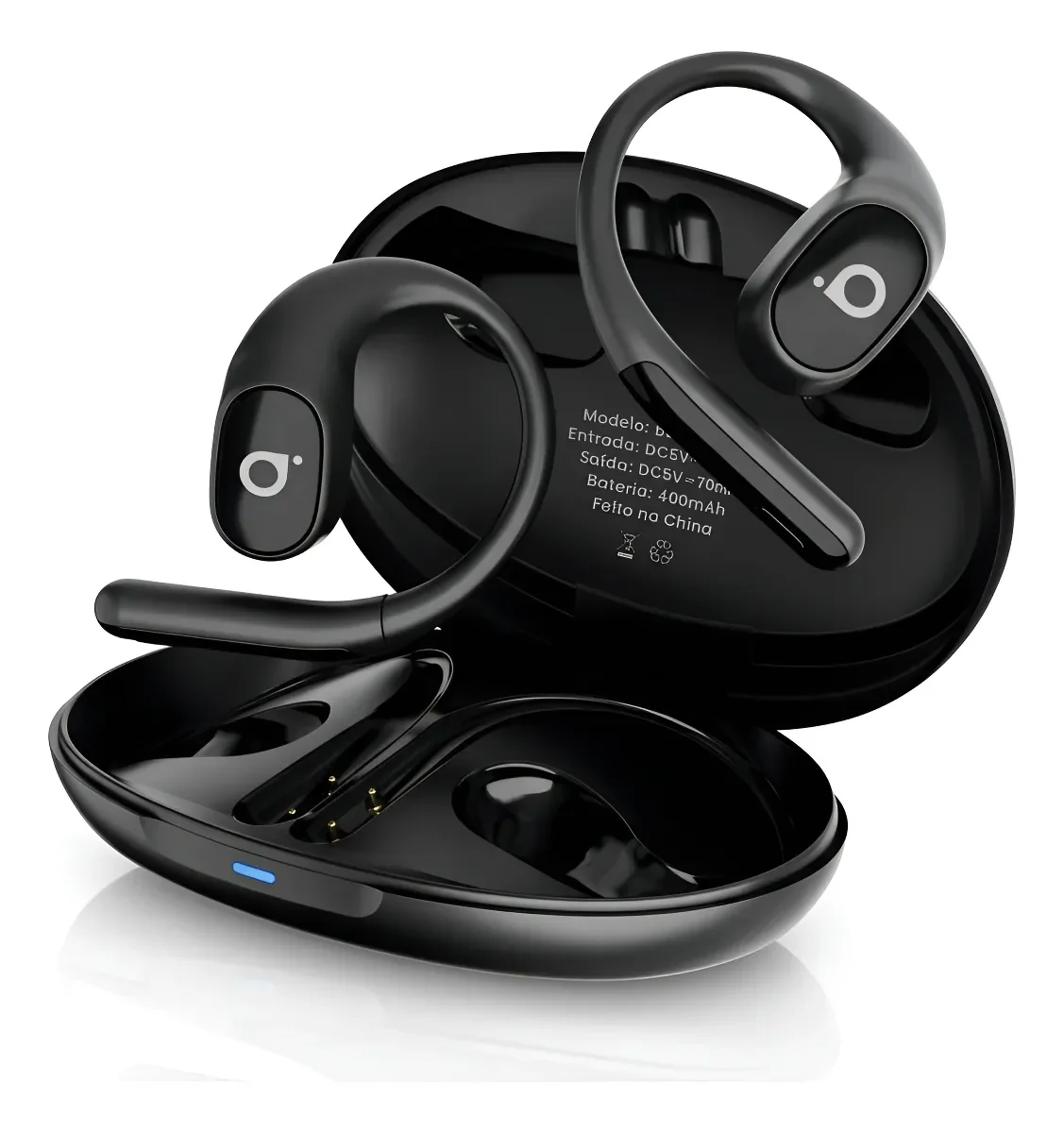 Fone Ouvido Esportivo Bluetooth Premiun +12 Horas De Duração Preto