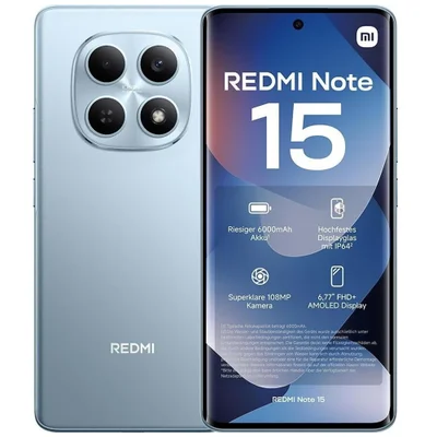 Celular Xiaomi Redmi Note 15 De 128GB 6gb Ram De 6.77" 108mp 20mp - Azul