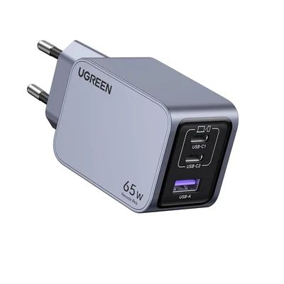 Ugreen Nexode Pro Carregador Rápido 65w Gan Ganinfinity, Compatível Ipad, Macbook Air M4, M3, M2, M1, Asus Etc,