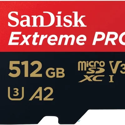 Cartão De Memória Microsdxc Sandisk Extreme Pro 512 Gb + Adaptador Sd A2, Uhs-i, Classe 10, U3, V30 200 Mb/s,