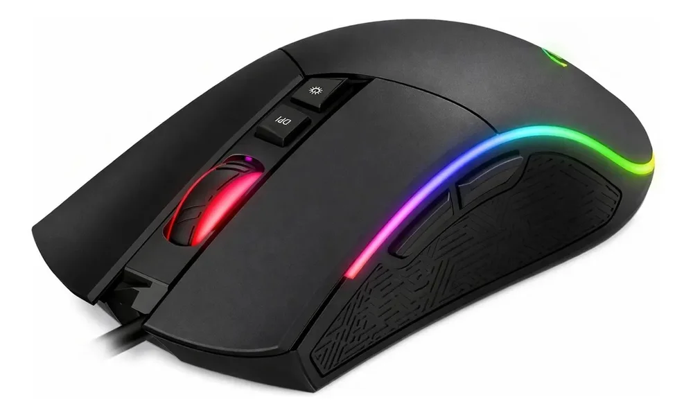 Imagem 3 de 3 do produto Mouse Gamer Havit RGB 4800 Dpi 7 Botões Preto Ms1001s Preto